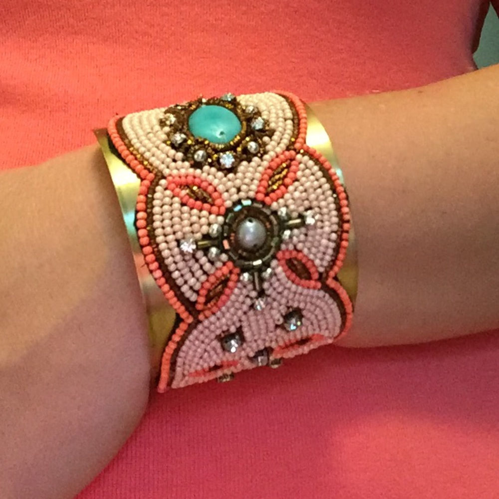 Brass metal cuff bracelet